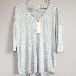 NWT REVOLVE LANSTON Quarter Sleeve Top Gray Size Small